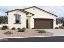 One-story home with brown garage door and desert landscaping at 47489 W Kenner Dr, Maricopa, AZ 85139