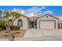 One-story home with attractive facade, two-car garage, and well-maintained landscaping at 24147 N 165Th Ln, Surprise, AZ 85387
