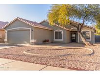 Single-story home with a two-car garage and landscaped front yard at 2818 N 90Th Ave, Phoenix, AZ 85037