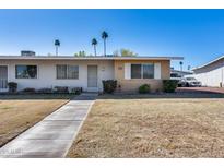 Single story home with brick facade and small front yard at 10863 W Thunderbird Blvd, Sun City, AZ 85351