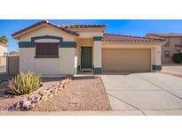 Single-story home with a two-car garage and desert landscaping at 2287 E Hazeltine Way, Chandler, AZ 85249