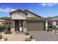 One-story home with brown garage door and landscaping at 20313 W Turney Ave, Buckeye, AZ 85396