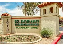 El Dorado Condominiums entrance sign, landscaped grounds at 10330 W Thunderbird Blvd # A204, Sun City, AZ 85351