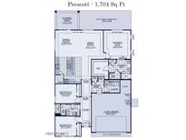 1704 sq ft floor plan, 3 bed, 2 bath, 2 car garage at 12766 W Parkway Ln, Avondale, AZ 85323