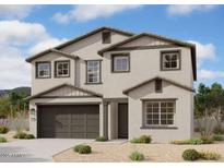 Two-story house with brown accents and a three-car garage at 32091 N Saddlehorn Dr, San Tan Valley, AZ 85140