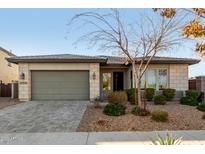 Single-story home with a two-car garage and landscaped front yard at 12808 N 144Th Dr, Surprise, AZ 85379