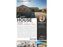 Custom home in Mission Ranch with appealing curb appeal and two-car garage at 1537 E Caballero Dr, Casa Grande, AZ 85122