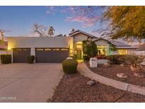 Beautiful desert home with three-car garage and landscaped yard at 12528 N 78Th St, Scottsdale, AZ 85260