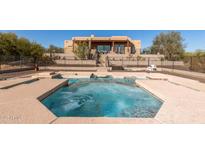 Relaxing pool and spa with expansive backyard views of a beautiful home at 36445 N 14Th St, Phoenix, AZ 85086