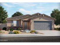 One-story home with gray garage doors and stone accents at 22551 W Pontiac Dr, Surprise, AZ 85387