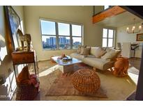 Relaxing living room with large windows offering city views at 1326 N Central Ave # 416, Phoenix, AZ 85004