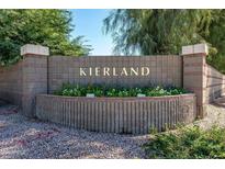 Attractive Kierland community entrance with brick pillars and landscaping at 6429 E Everett Dr, Scottsdale, AZ 85254