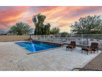 Inviting pool with patio furniture, perfect for relaxation at 18311 W East Wind Ave, Goodyear, AZ 85338