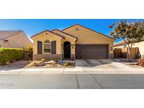 Single-story home with a two-car garage and desert landscaping at 15808 N 109Th N Dr, Sun City, AZ 85351