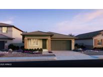 Single-story home with attached garage and landscaping at 43358 N Wollemi St, Queen Creek, AZ 85142