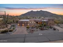 Stunning desert home with mountain views at sunset at 6931 E Stevens Rd, Cave Creek, AZ 85331