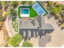 Luxury home with pool, pickleball court, and putting green at 27921 N 153Rd St, Scottsdale, AZ 85262