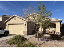 Single-story house with a two-car garage and well-maintained landscaping at 1534 E Alba Dr, Casa Grande, AZ 85122