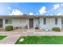 Inviting exterior of a single-story home with landscaping and a paved walkway at 13234 N 109Th Ave, Sun City, AZ 85351