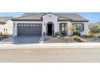 Single-story home with a gray garage door and well-manicured landscaping at 18961 N 264Th Ave, Buckeye, AZ 85396