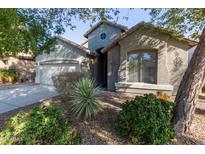 Two-story house with beige exterior, two car garage and mature landscaping at 88 E Macaw Ct, San Tan Valley, AZ 85143