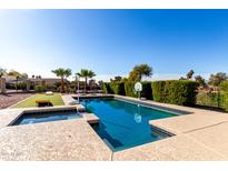 Inviting pool with spa and expansive patio great for entertaining at 2714 N 63Rd St, Mesa, AZ 85215