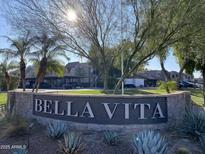 Bella Vita community entrance sign with landscaping at 5995 N 78Th St # 2030, Scottsdale, AZ 85250