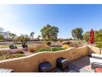 Enjoy breathtaking views of a golf course from this patio at 6615 W Sandpiper Ct, Florence, AZ 85132