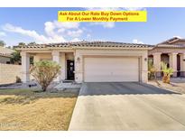 Charming single-story home with a well-maintained front yard, wide driveway, and covered entrance at 2865 E Cathy Dr, Gilbert, AZ 85296