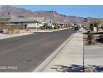 Quiet residential street with mountain views and new construction homes at 11995 E Pivot Peak --, Gold Canyon, AZ 85118