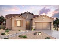 Single-story home with desert landscaping, two-car garage, and light-colored stucco at 20047 W San Juan W Ave, Litchfield Park, AZ 85340