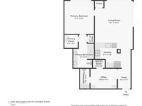 Detailed floor plan showcasing the layout of the home including bedrooms, bathrooms, kitchen and living areas at 7161 E Rancho Vista Dr # 1011, Scottsdale, AZ 85251