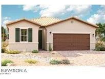 Charming single-story home with desert landscaping, two-car garage, and neutral paint scheme at 39965 W Elm Dr, Maricopa, AZ 85138