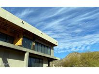 Striking exterior architecture with large windows offering panoramic views of the Arizona landscape at 4232 E Upper Ridge Way, Paradise Valley, AZ 85253