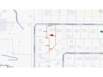 Image displays a map of the property lines for the home, showing nearby street names at 7617 E Thunderbird Rd, Scottsdale, AZ 85260