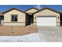 Charming single-story home with desert landscaping, attached garage, and covered front entryway at 31512 N Hayweather Ln, San Tan Valley, AZ 85143