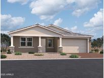 Charming single-story home with a two car garage, neutral color scheme and gravel landscaping at 26388 N 77Th Dr, Peoria, AZ 85383