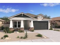 Charming single-story home with a two-car garage and inviting front porch at 42490 W Vincent Dr, Maricopa, AZ 85138