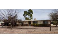 Charming single-story home featuring a neutral color scheme and mature landscaping at 409 S Mountain View Dr, Kearny, AZ 85137