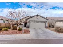 Charming single-story home featuring a two-car garage and desert landscaping at 9520 W Trumbull Rd, Tolleson, AZ 85353