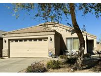 Charming single-story home with a well-maintained front yard and two car garage at 12008 W Acapulco Dr, El Mirage, AZ 85335