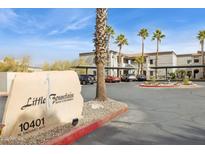Little Fountain Resort Condominiums community entrance sign and attractive landscaping at 10401 N Saguaro Blvd # 130, Fountain Hills, AZ 85268