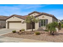 Charming single-story home featuring a well-manicured front yard and a two-car garage at 4662 E Blue Spruce Ln, Gilbert, AZ 85298