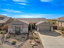 Attractive exterior elevation of home showing xeriscaping, desert landscaping, and front entrance at 5323 E Thunder Hawk E Rd, Cave Creek, AZ 85331