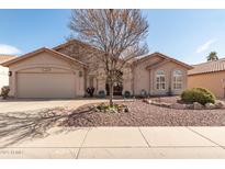 Charming one-story home featuring a neutral exterior, manicured landscaping, and a two-car garage at 11445 S 44Th St, Phoenix, AZ 85044