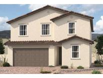 Charming two-story home with neutral stucco, tiled roof, manicured landscaping, and a two-car garage at 11627 W Beck Ave, Youngtown, AZ 85363