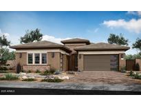 Charming single-story home featuring a modern design, a two-car garage and professionally landscaped yard at 1416 E Cherrywood Pl, Chandler, AZ 85249