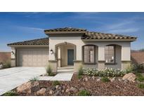 Charming single-story home with a two-car garage, neutral tones, and low-maintenance desert landscaping at 21149 E Canary Way, Queen Creek, AZ 85142