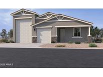 Beautiful single-Gathering home featuring a three-car garage and manicured landscaping at 15769 W Cheryl Dr, Waddell, AZ 85355