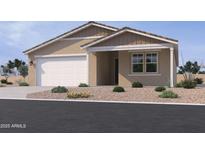 Inviting single-story home featuring a two-car garage and low-maintenance desert landscaping at 15764 W Beryl Ave, Waddell, AZ 85355